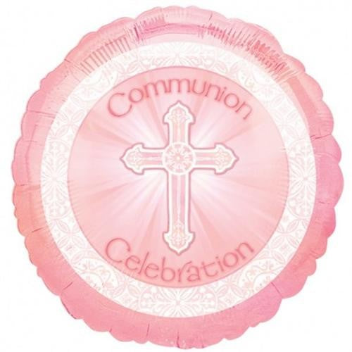 Pink Communion 18" Foil Balloon in a Box