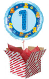 1st Birthday Blue Teddies Balloon Gift