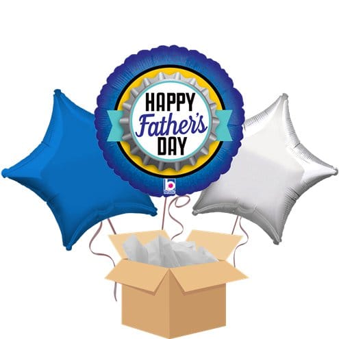 Father's Day Bottle Cap Balloon Bouquet - 18" Foil