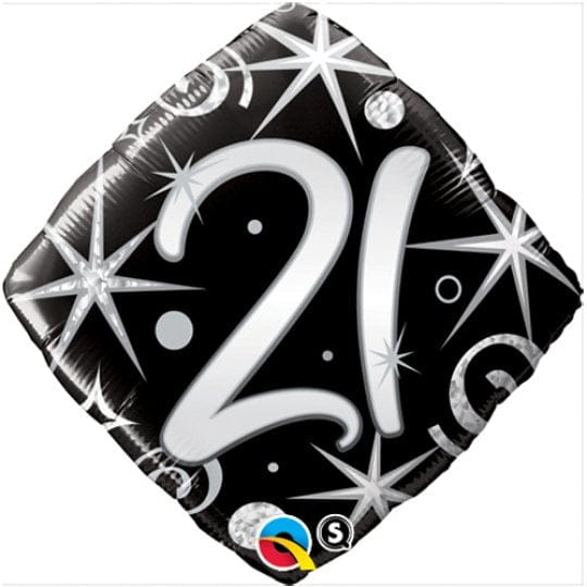 18 Inch Elegant Sparkles & Swirls 21 Foil Balloon