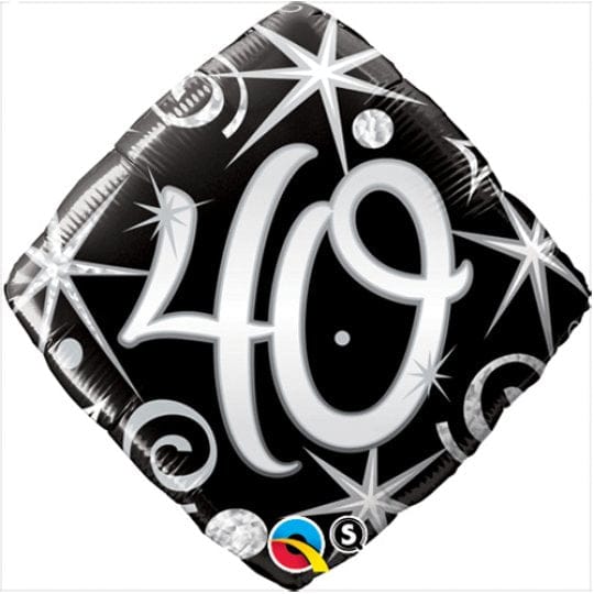 18 Inch Elegant Sparkles & Swirls 40 Foil Balloon