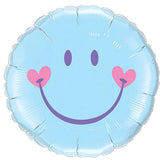 Sweet Smile Face Blue Balloon