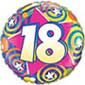 18th Birthday Stars and Swirls Balloon