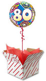 80th Birthday Stars and Swirls Balloon