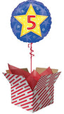 Stars and Swirls 5th Birthday Balloon