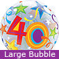 Large 40th Birthday Brilliant Stars Balloon