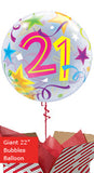 Large 21st Birthday Brilliant Stars Balloon