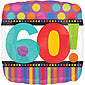 60th Birthday Dots and Stripes Balloon