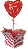 Love You Red Hearts Balloon Gift