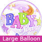 Large Baby Girl Moons and Stars Balloon