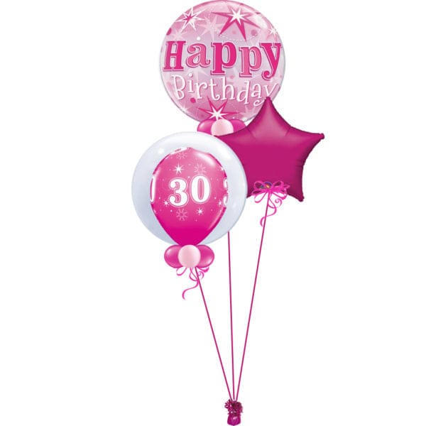 Pink Age 30 Bubble Bunch