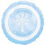 Blue Communion 18" Foil Balloon in a Box