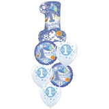 Large 1st Birthday Baby Boy Balloon Bouquet