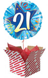 21st Shining Star Blue Balloon