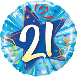 21st Shining Star Blue Balloon