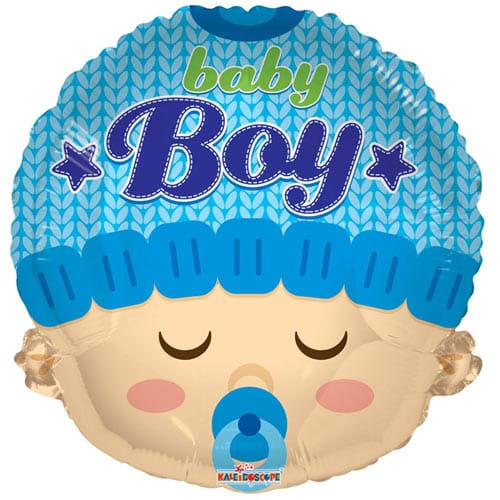 18 INCH BABY BOY HEAD SHAPE FOIL BALLOON