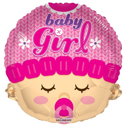 18 INCH BABY GIRL HEAD SHAPE FOIL BALLOON