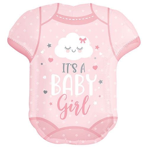24 INCH BABY GIRL ONESIE SUPERSHAPE FOIL BALLOON