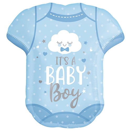 24 INCH BABY BOY ONESIE SUPERSHAPE FOIL BALLOON