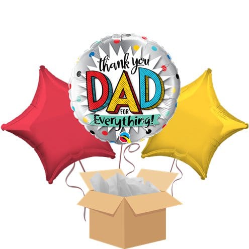 Thank You Dad Balloon Bouquet - 18" Foil