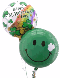 Happy St Patricks Day 2 Balloon Bouquet