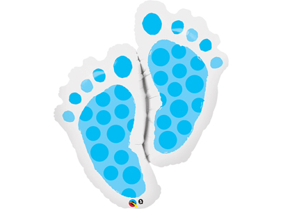 Qualatex 35 Inch Supershape Foil Balloon - Baby Feet Blue