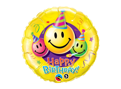 Smiley Faces Birthday Balloon