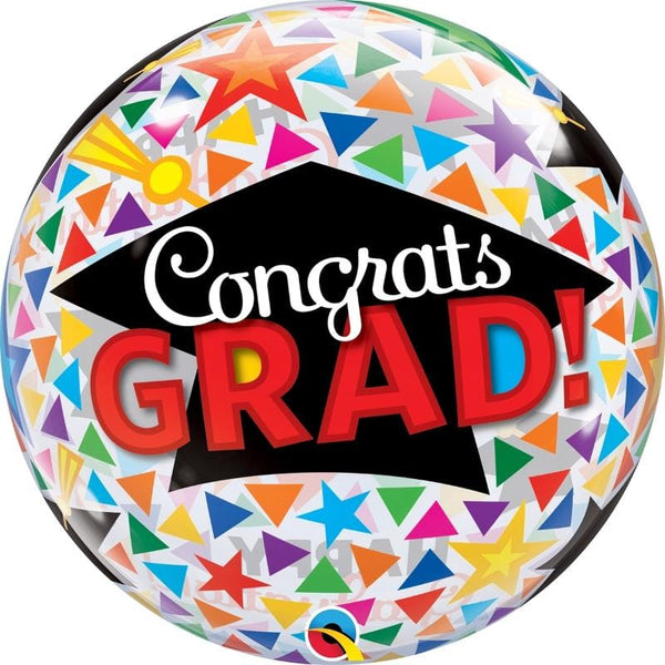 Congrats Grad | Graduation 22" Qualatex Bubble Party Balloon