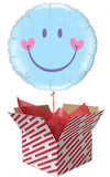 Sweet Smile Face Blue Balloon