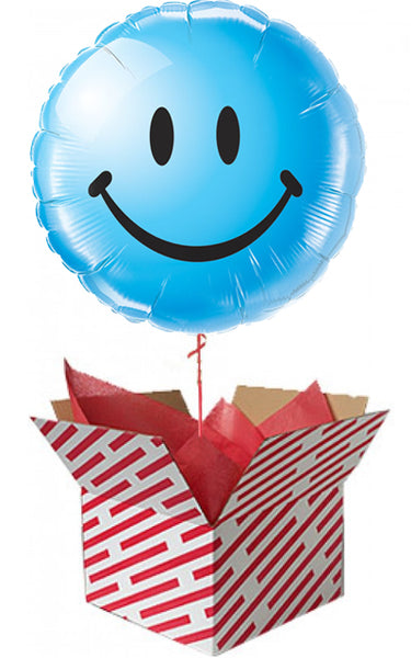 Smiley Face Balloon - Blue