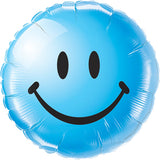 Smiley Face Balloon - Blue