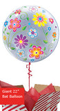Large Flower Patterns Bubble Balloon