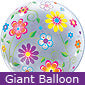 Large Flower Patterns Bubble Balloon