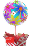 Large Fanciful Flowers Bubble Balloon