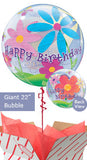 Funky Happy Birthday Flowers Helium Balloon