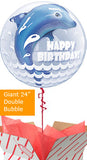 Jumping Dolphin Happy Birthday Balloon