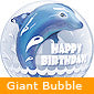 Jumping Dolphin Happy Birthday Balloon