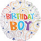 Birthday Boy Swirls Balloon
