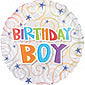 Birthday Boy Swirls Balloon