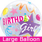 Large Birthday Girl Party Hat Balloon