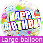 Large Birthday Colourful Cupcakes Balloon