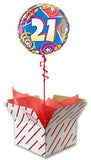 21st Birthday Stars and Swirls Balloon