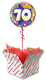 70th Birthday Stars and Swirls Balloon