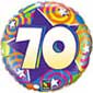 70th Birthday Stars and Swirls Balloon