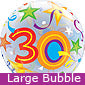 Large 30th Birthday Brilliant Stars Balloon