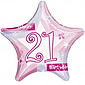 Pink Shimmer 21 Birthday Balloon