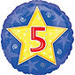 Stars and Swirls 5th Birthday Balloon