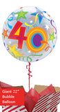 Large 40th Birthday Brilliant Stars Balloon