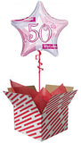 Pink Shimmer 50 Birthday Balloon Gift