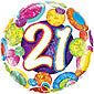 21 Big Dots and Glitz Birthday Balloon